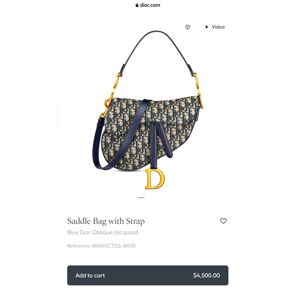 Christian Dior 💯% authentic NWOT saddle bag! - Picture 1 of 14